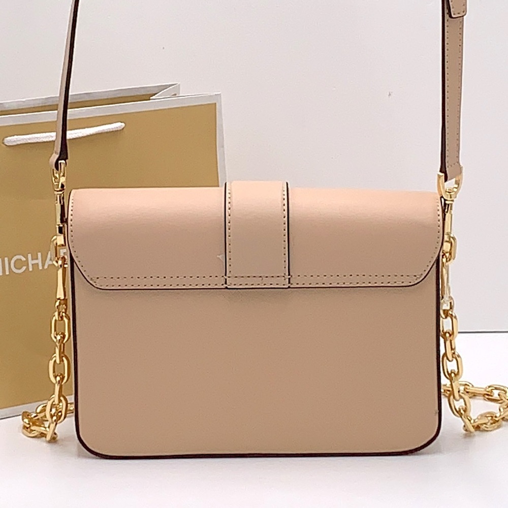 MICHAEL KORS CARMEN MEDIUM CONVERTIBLE SHOULDER BAG BUFF COLOR - Picture 6 of 16